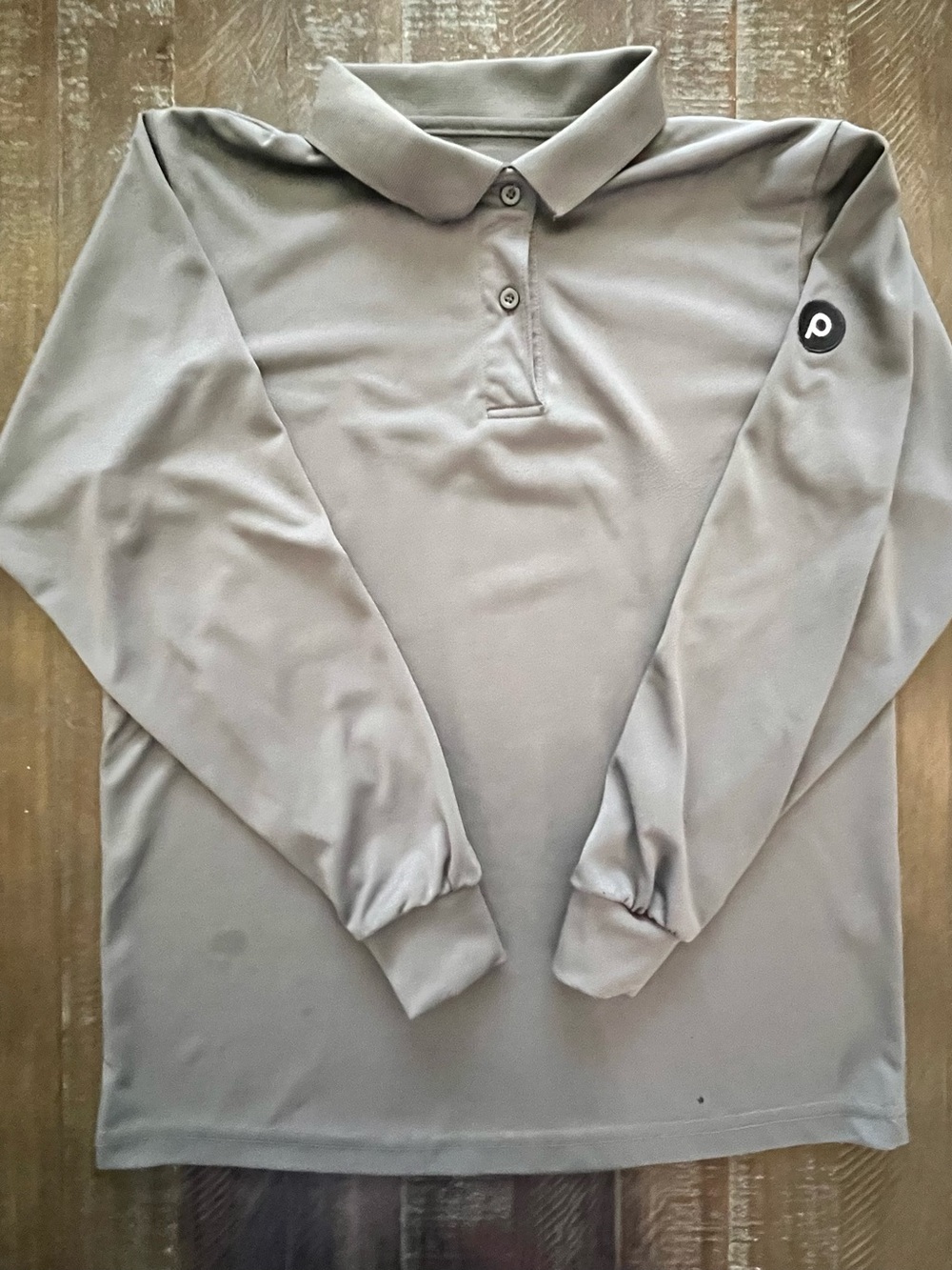 Publix Polo Women’s Long Sleeve Shirt Work Uniform Employee Gray Size Small